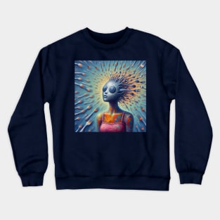 Blue Cutlery Cascade: The Alien Monsoon Crewneck Sweatshirt